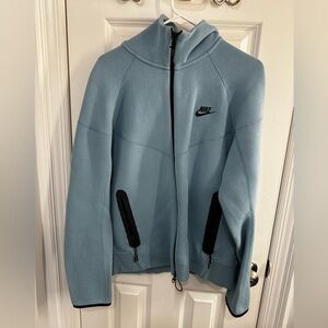 Medium grey- blue Nike tech unisex zip hoodie- perfect condition!